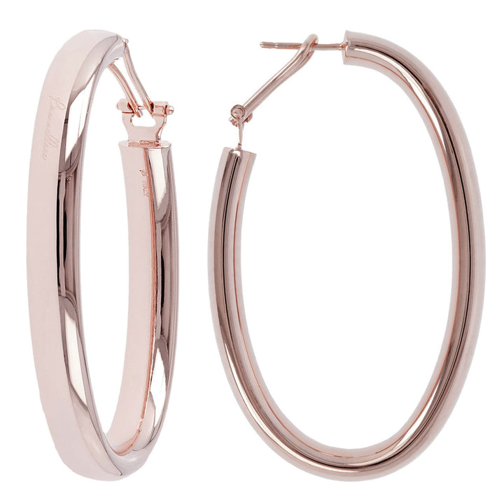 Bronzallure Golden RosÃƒÂ© Oval Hoop Earrings