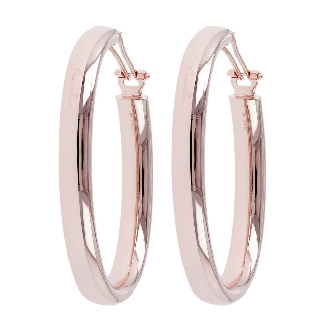 Bronzallure Golden RosÃƒÂ© Oval Hoop Earrings