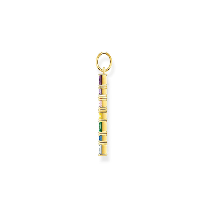 THOMAS SABO Pendant cross colourful stones gold