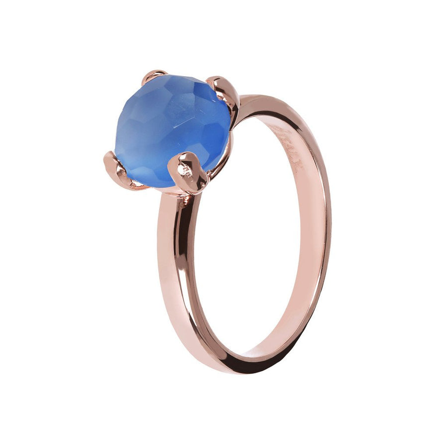 Bronzallure Small Solitaire Ring with Colourful Semi Precious Stone