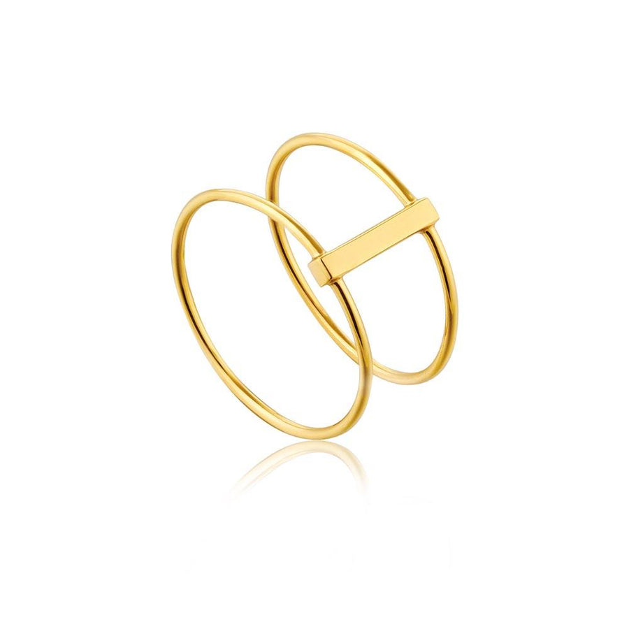 Ania Haie Modern Double Ring - Gold