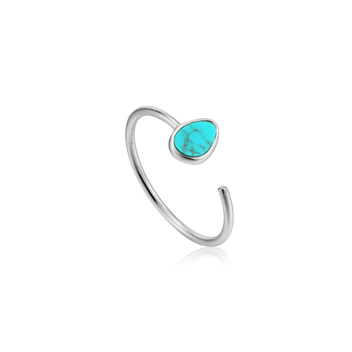 Ania Haie Silver Tidal Turquoise Adjustable Ring | The Jewellery Boutique