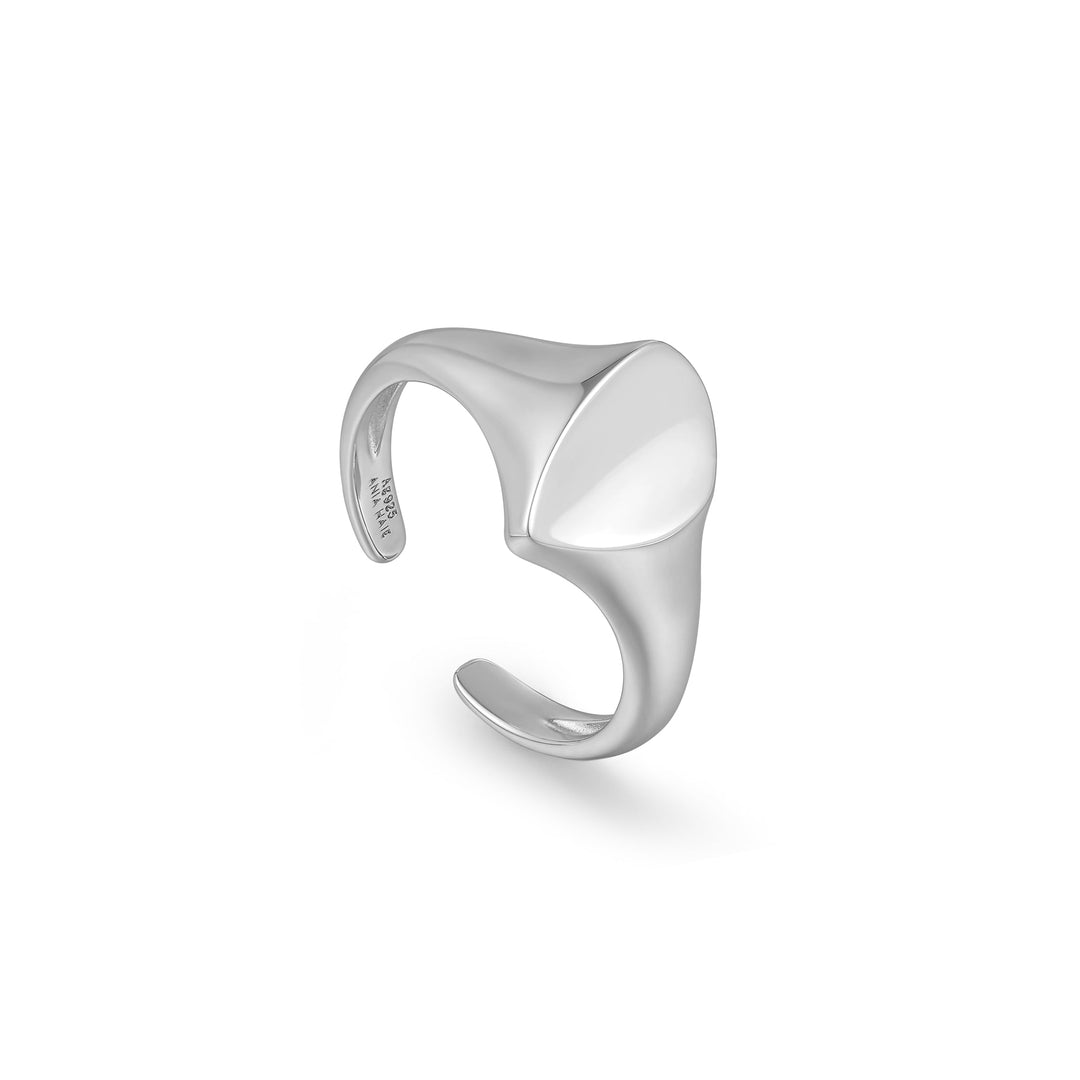 Ania Haie Silver Arrow Adjustable Signet Ring