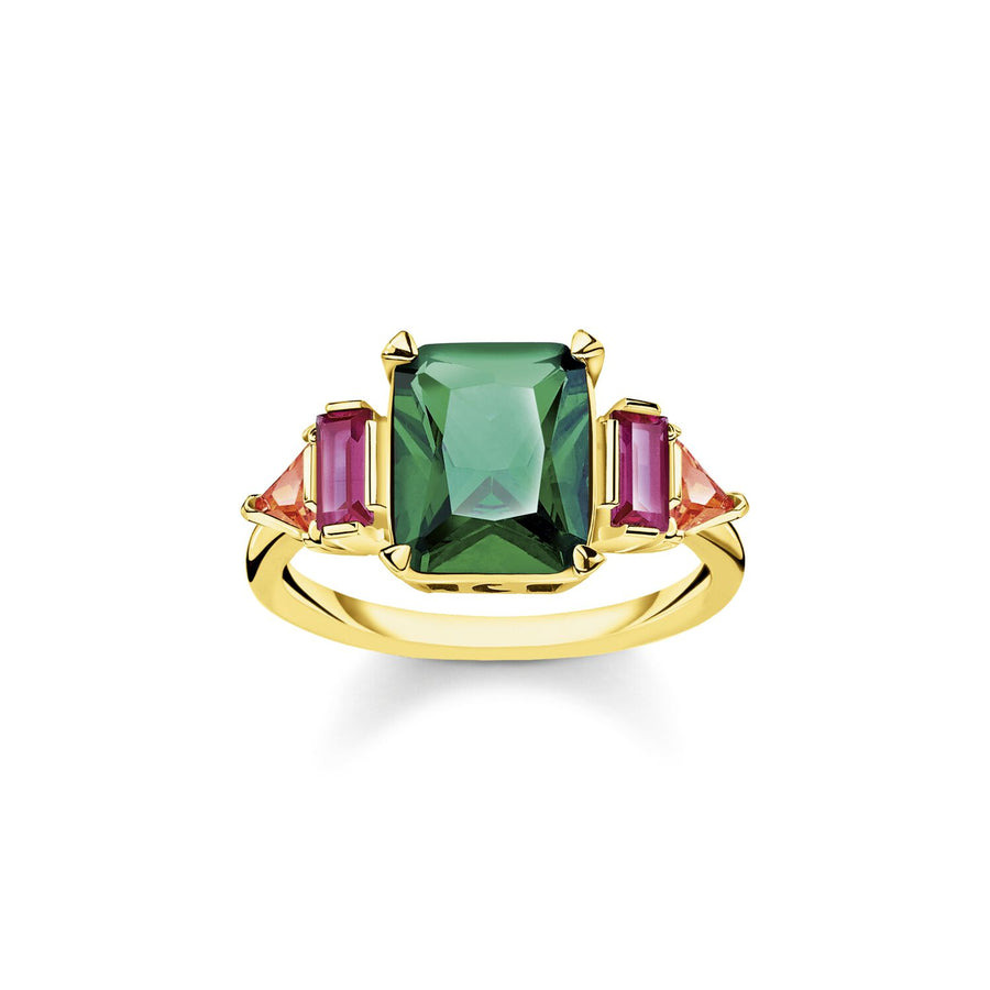 Thomas Sabo Ring Colourful Stones Gold | The Jewellery Boutique