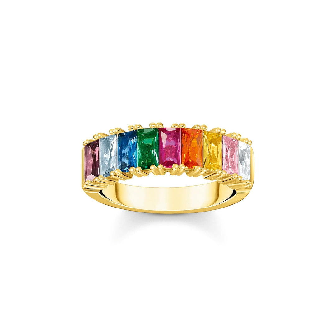 THOMAS SABO Ring colourful stones gold