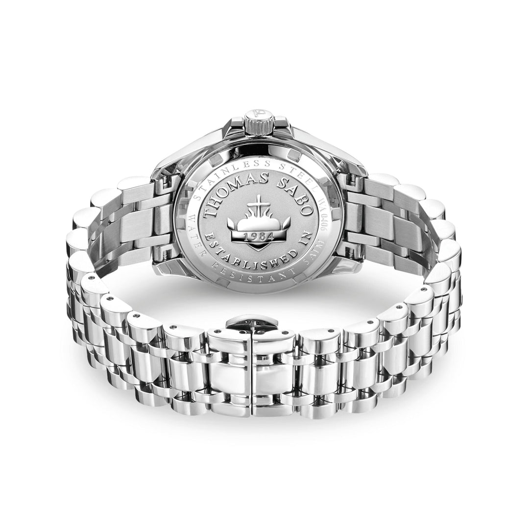 THOMAS SABO Women's Watch Divine Silver with Black Dial and Zirconia Stones