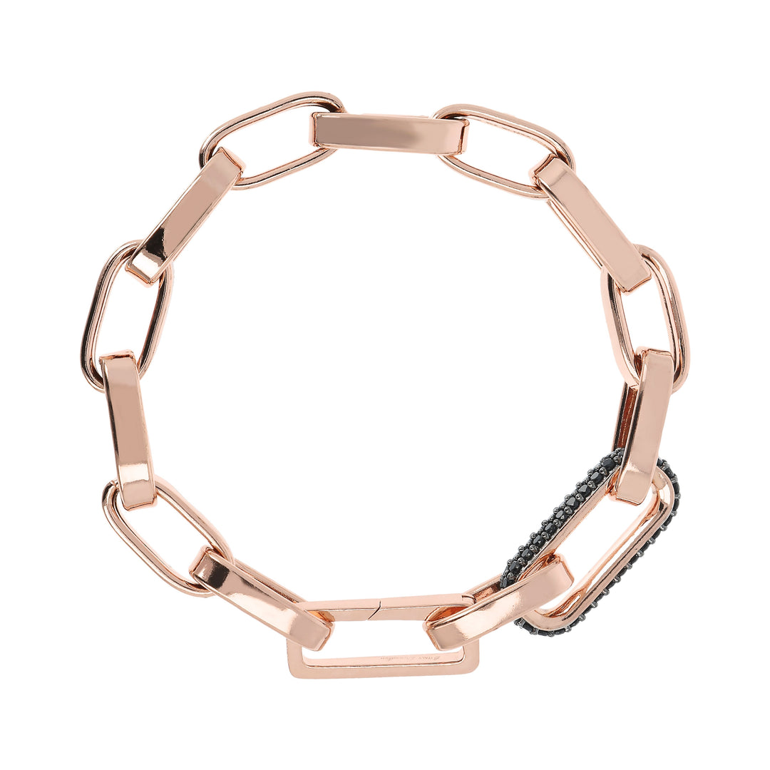 Bronzallure Bold Forzatina Chain Bracelet with PavÃ© Detail