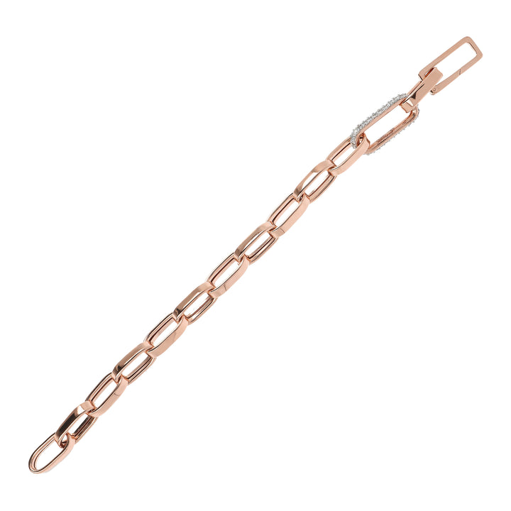 Bronzallure Bold Forzatina Chain Bracelet with PavÃ© Detail