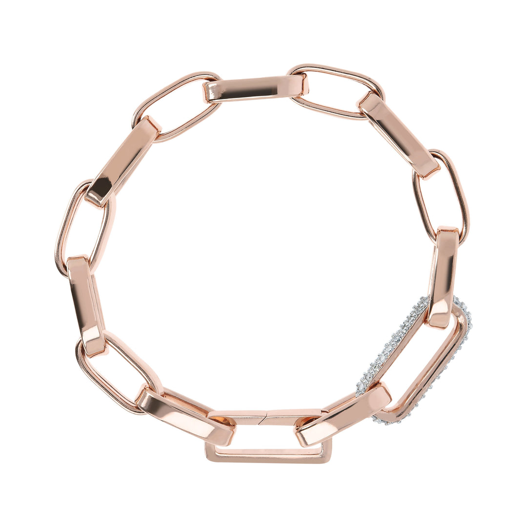 Bronzallure Bold Forzatina Chain Bracelet with PavÃ© Detail